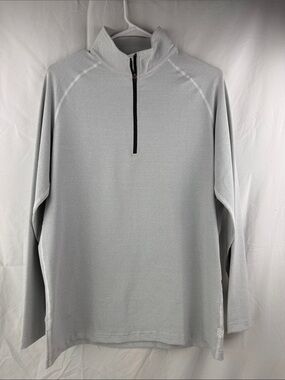 ZYIA Active Junior’s Size Large Light Gray Pearl Premium Performance  1/4 Zip